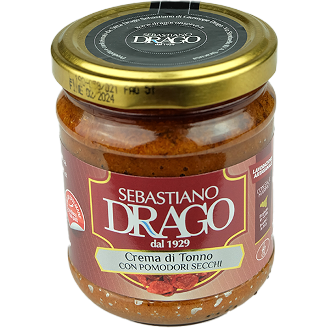 DRAGO - TUNA CREAM WITH SUNDRIED TOMATOES - 180g - Jet Italian Deli - JID-DR-IM - DRAGO - Italian food - Italian grocery - Food delivery - Thailand - Wine - Truffle - Pasta - Cheese