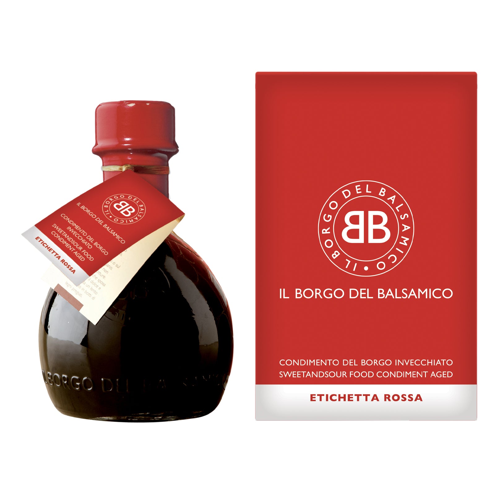 IL BORGO DEL BALSAMICO di MODENA CONDIMENTO AGED RED LABEL HIGH VISCOSITY OVAL BOTTLE - 250ml