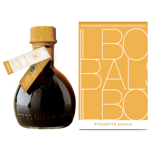 IL BORGO DEL BALSAMICO di MODENA PGI AGED YELLOW LABEL MEDIUM VISCOSITY FLASK BOTTLE - 250mll
