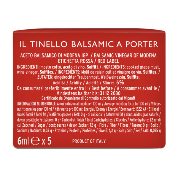 IL BORGO DEL BALSAMICO di MODENA IGP RED LABEL HIGH VISCOSITY - MONODOSE