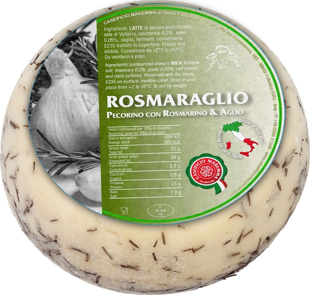 Rosmaraglio Pecorino with rosemary & garlic