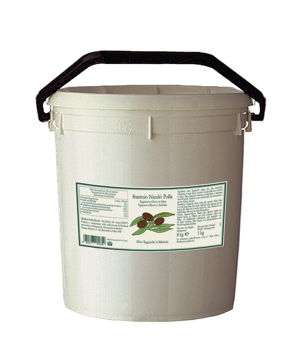 POLLA - Olive Taggia 100% Italy - bone in brine - 5 Kg