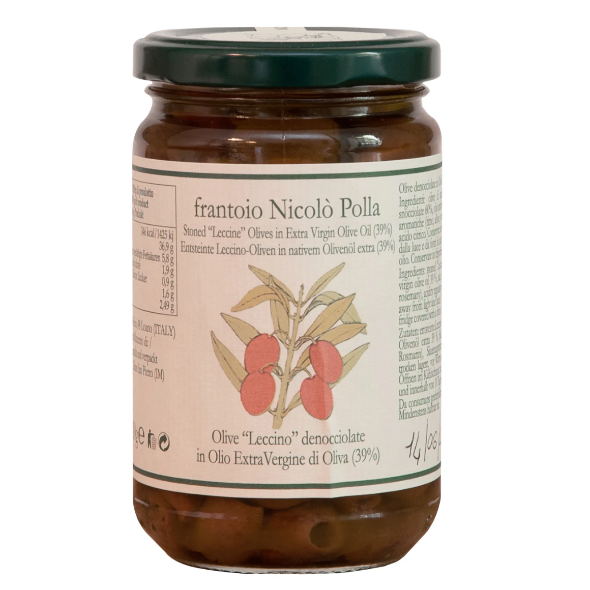 POLLA - Olive Leccine - Italy 100% - bone off in oil - 300g