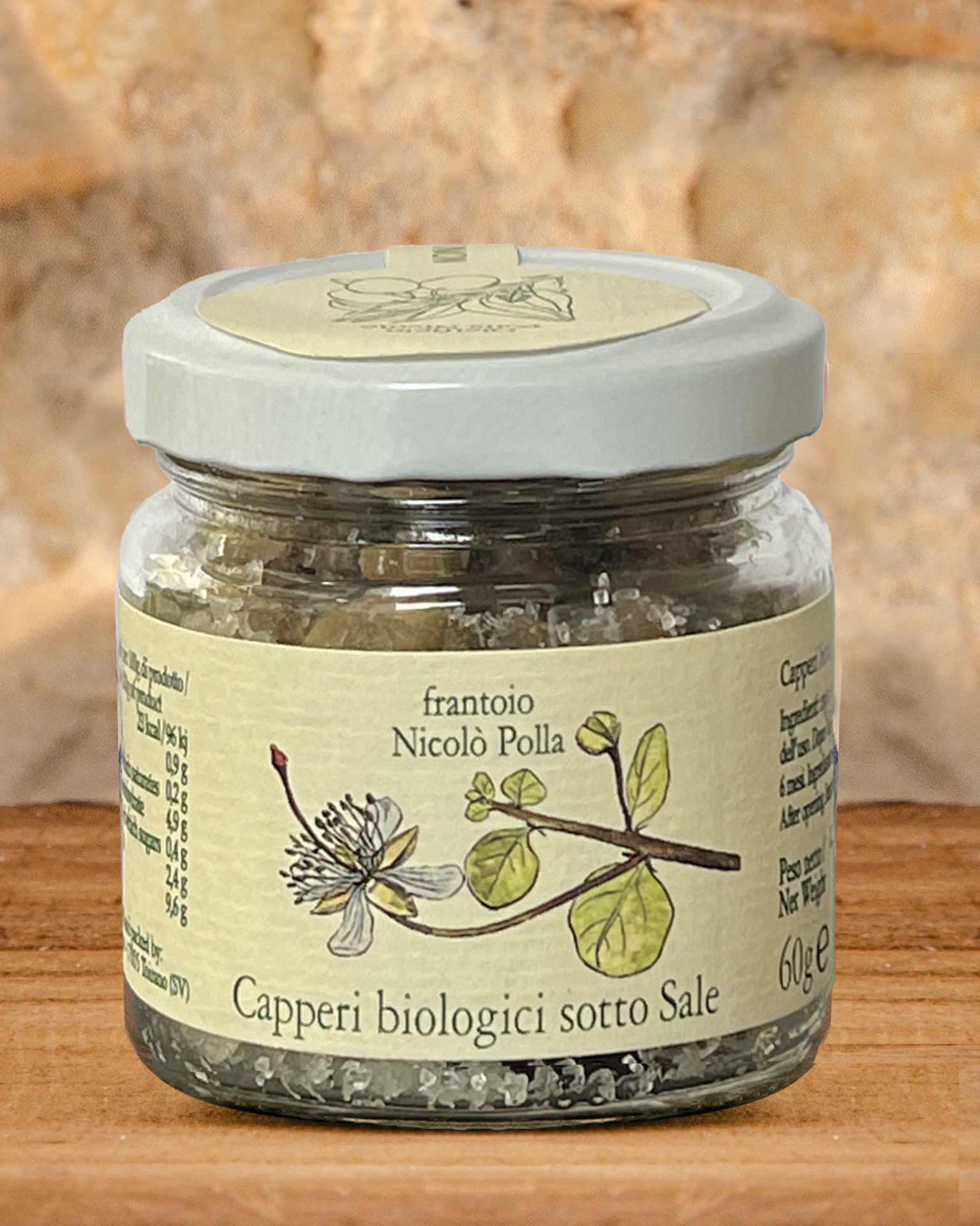 POLLA - ORGANIC CAPERS UNDER SALT - 60g