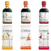 The three labels of our Borgo Balsamic Vinegar of Modena PGI Il Tinello - set 3 bottles - HOT DEAL