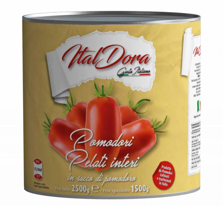 ITALDORA-Pomodori Pelati Interi Supersalsato 2.5Kg