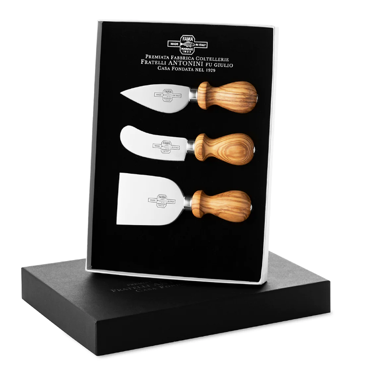 SET 3 CHEESE KNIVES - COLTELLERIE ANTONINI -  GIFT BOX
