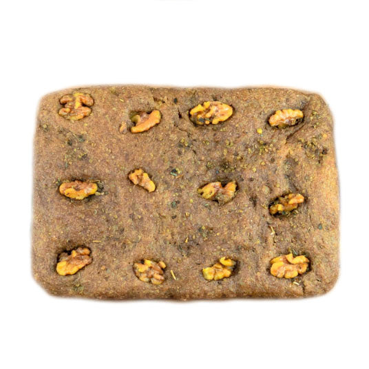 FOCACCIA RAW WHOLE WHEAT & ORGANIC WALNUTS - 350/400g