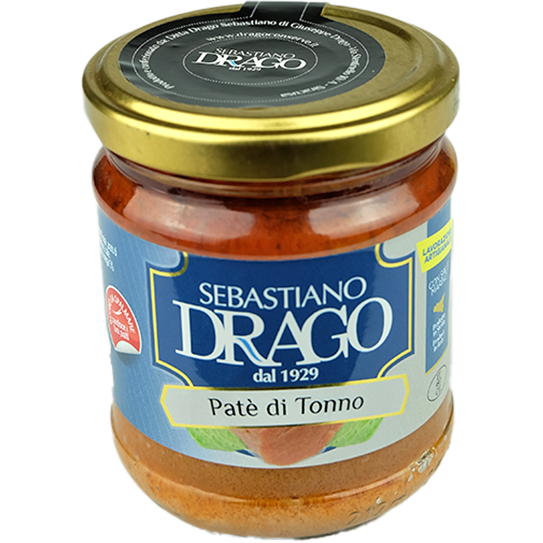 DRAGO - TUNA PATE' - 180g - Jet Italian Deli - JID-DR-IM - DRAGO - Italian food - Italian grocery - Food delivery - Thailand - Wine - Truffle - Pasta - Cheese