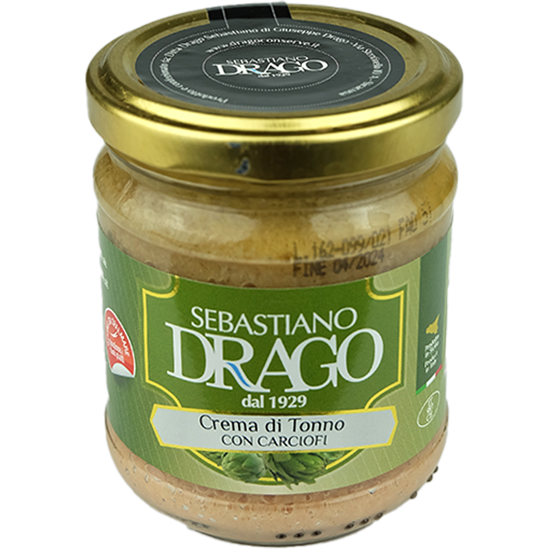 DRAGO - TUNA CREAM WITH ARTICHOKES - 180g - Jet Italian Deli - JID-DR-IM - DRAGO - Italian food - Italian grocery - Food delivery - Thailand - Wine - Truffle - Pasta - Cheese