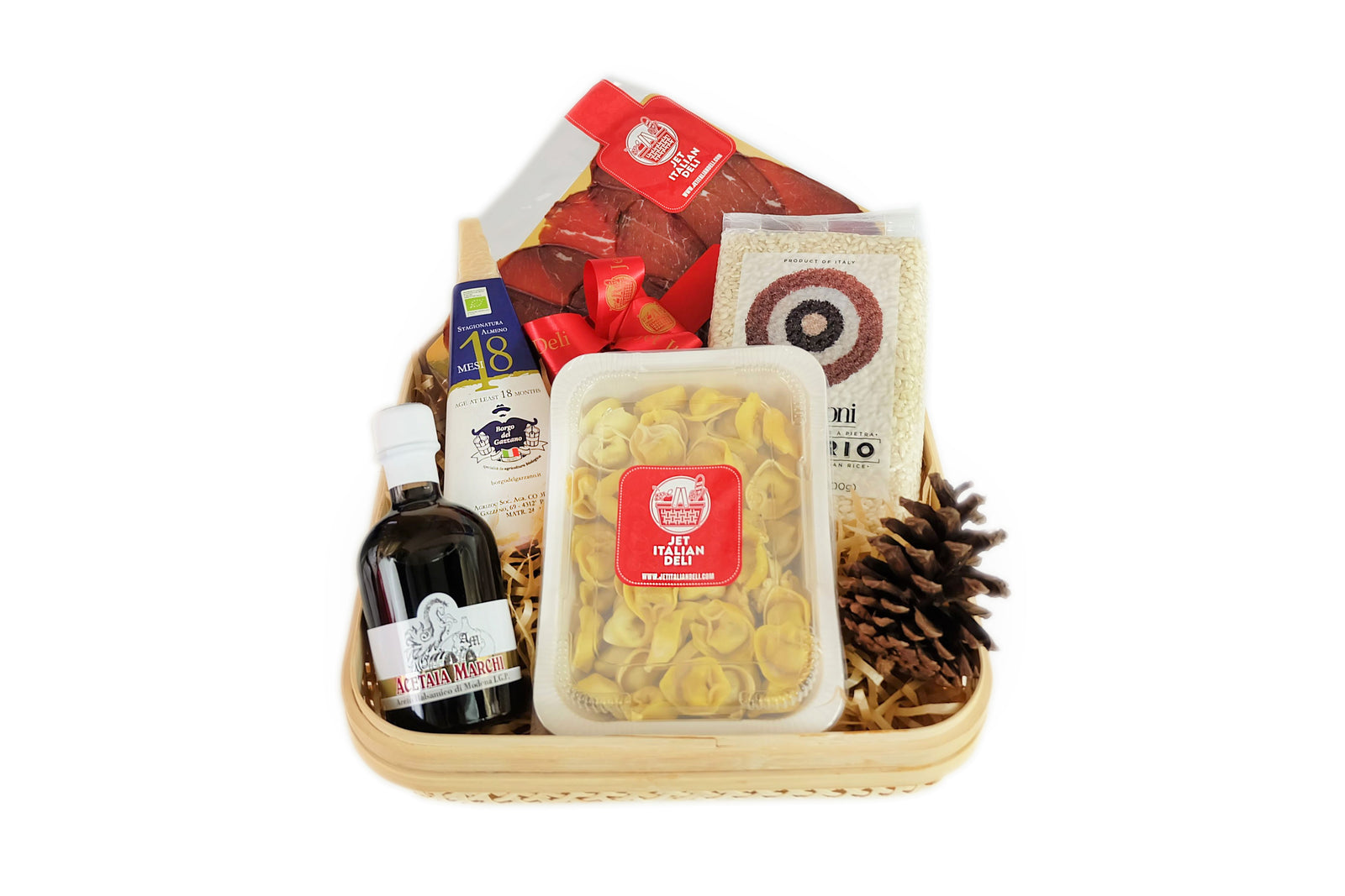 TASTE of EMILIA - WOVEN HAMPER "IKEA DESIGN" - Jet Italian Deli - JID-HP-MIX - MIX - Italian food - Italian grocery - Food delivery - Thailand - Wine - Truffle - Pasta - Cheese