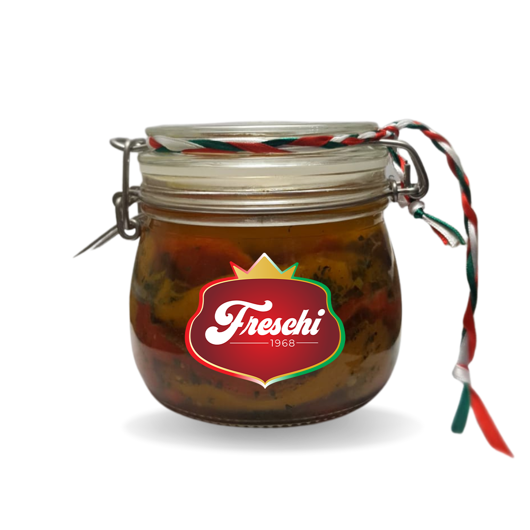 ROASTED BELL PEPPER - VEGETABLES ITALIAN STYLE - hermetic jar reusable 500g - Jet Italian Deli - JID-GA-HO - ROCKFOODS BANGKOK - Italian food - Italian grocery - Food delivery - Thailand - Wine - Truffle - Pasta - Cheese