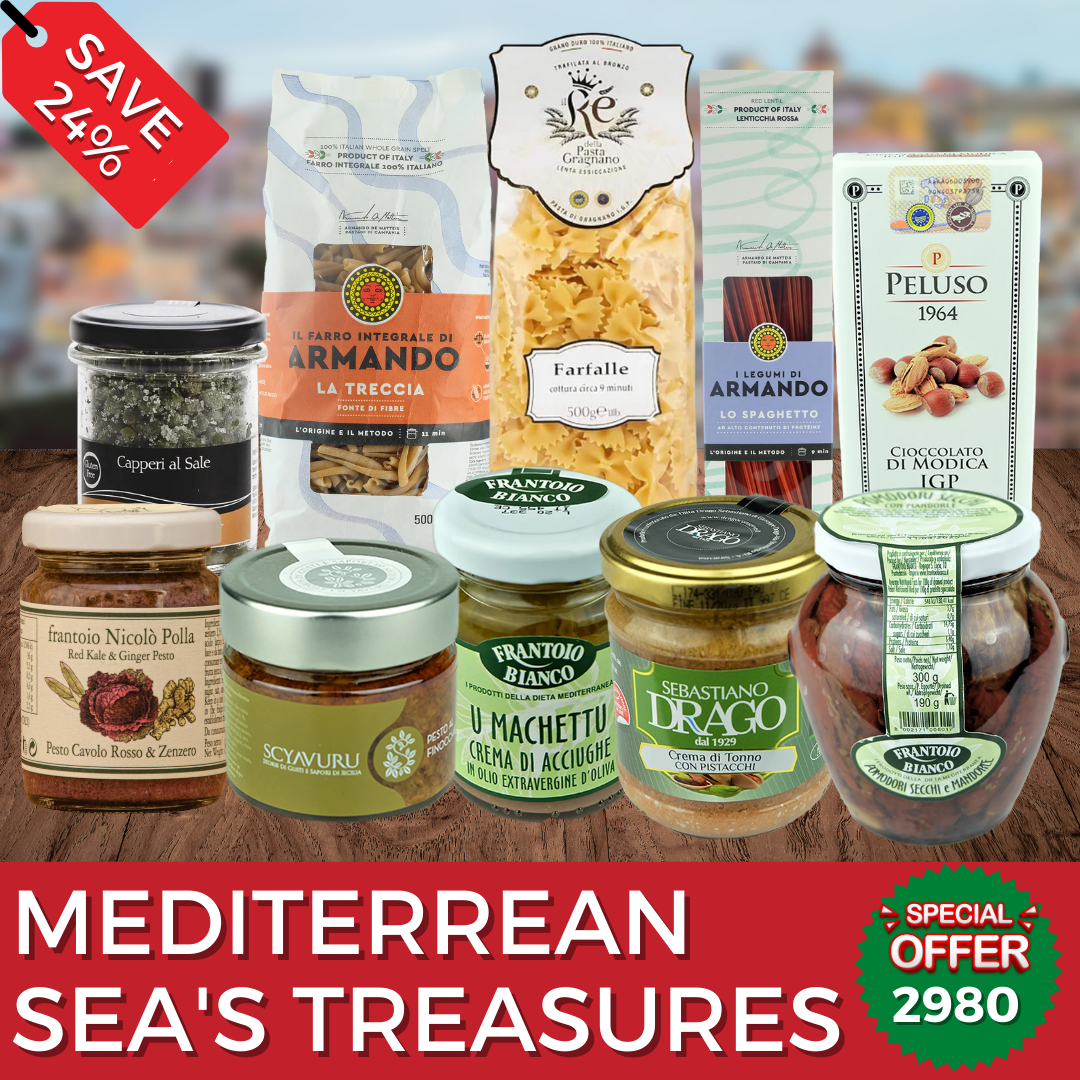 MEDITERREAN SEA'S TREASURES - Jet Italian Deli - Jet Italian Deli - Italian food - Italian grocery - Food delivery - Thailand - Wine - Truffle - Pasta - Cheese