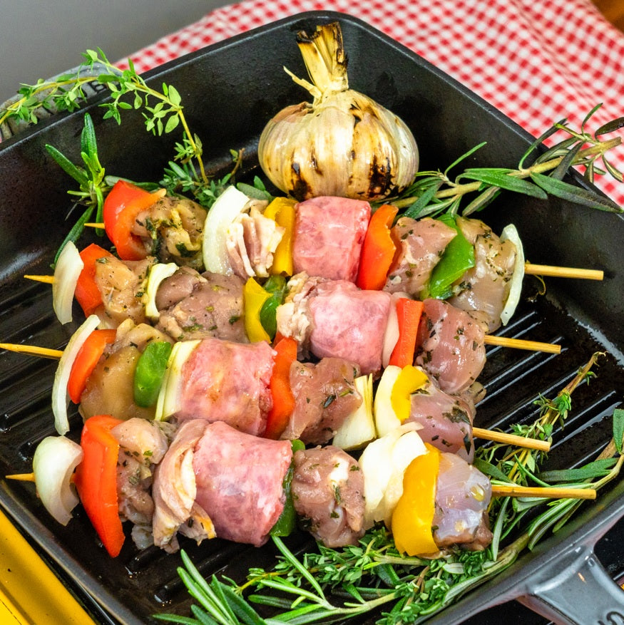 SPIEDINI ABRUZZESI - Assorted Meat Skewers - 4pcs - Jet Italian Deli - JID-GA-HO - ROCKFOODS BANGKOK - Italian food - Italian grocery - Food delivery - Thailand - Wine - Truffle - Pasta - Cheese