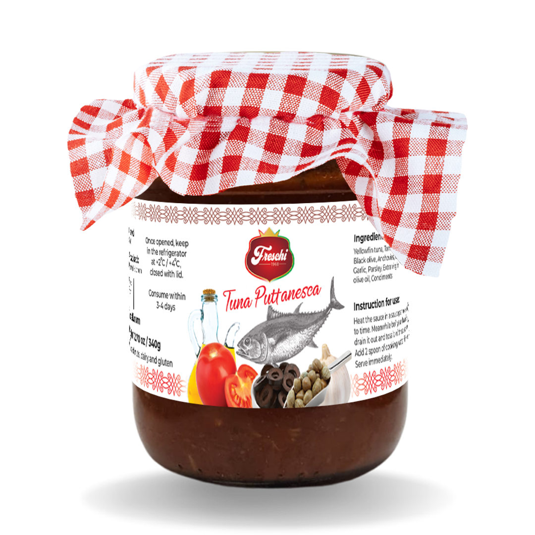 TUNA PUTTANESCA - 340g - Jet Italian Deli - JID-GA-HO - ROCKFOODS BANGKOK - Italian food - Italian grocery - Food delivery - Thailand - Wine - Truffle - Pasta - Cheese