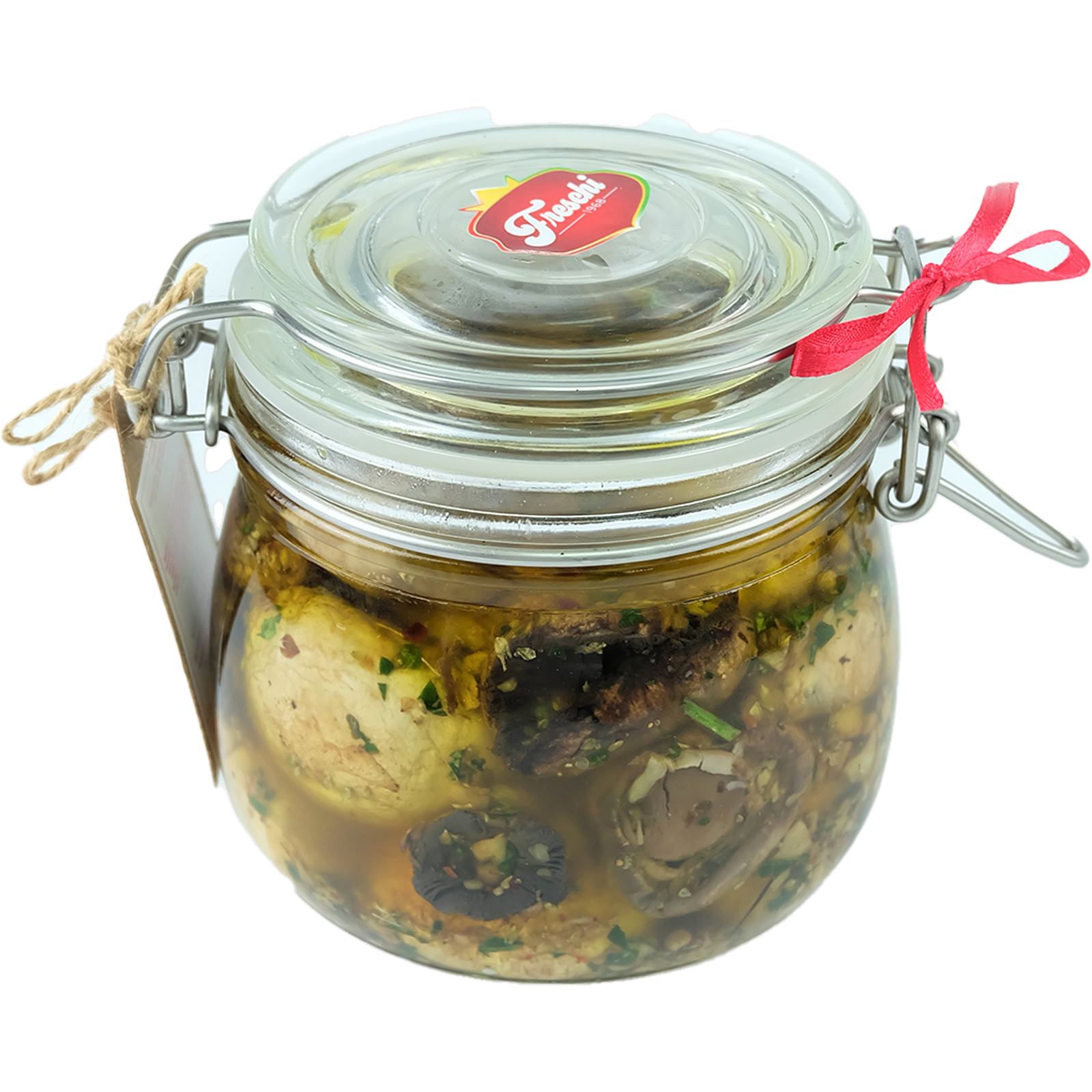 MARINATED MUSHROOMS ITALIAN STYLE - hermetic jar reusable 500g - Jet Italian Deli - JID-GA-HO - ROCKFOODS BANGKOK - Italian food - Italian grocery - Food delivery - Thailand - Wine - Truffle - Pasta - Cheese