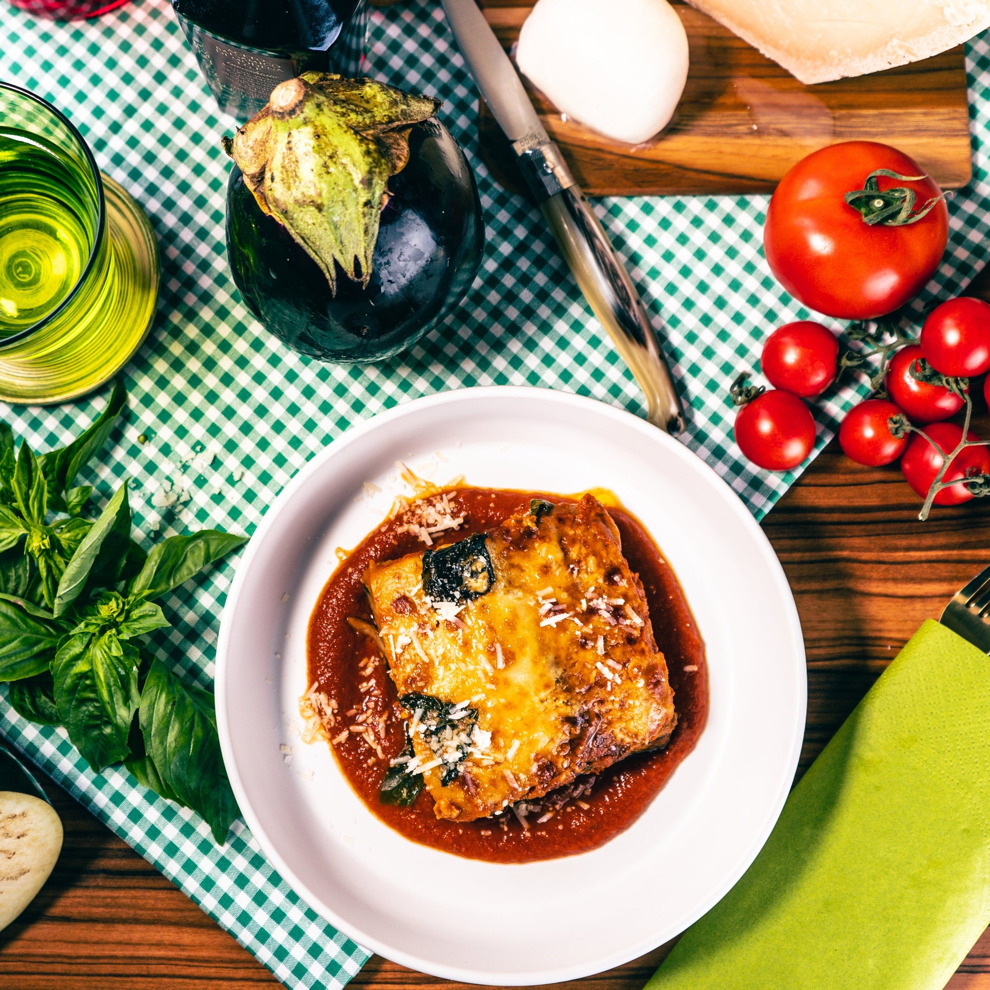 EGGPLANT PARMIGIANA - 550g approx. - 2 Portions - Jet Italian Deli - JID-GA-HO - ROCKFOODS BANGKOK - Italian food - Italian grocery - Food delivery - Thailand - Wine - Truffle - Pasta - Cheese