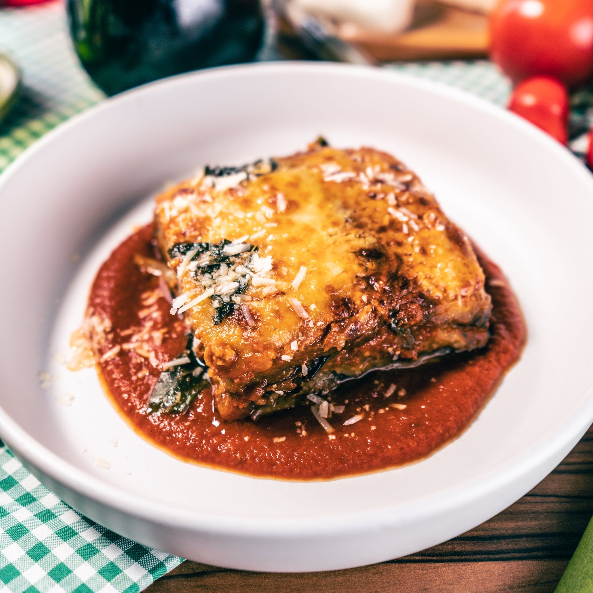 EGGPLANT PARMIGIANA - 550g approx. - 2 Portions - Jet Italian Deli - JID-GA-HO - ROCKFOODS BANGKOK - Italian food - Italian grocery - Food delivery - Thailand - Wine - Truffle - Pasta - Cheese