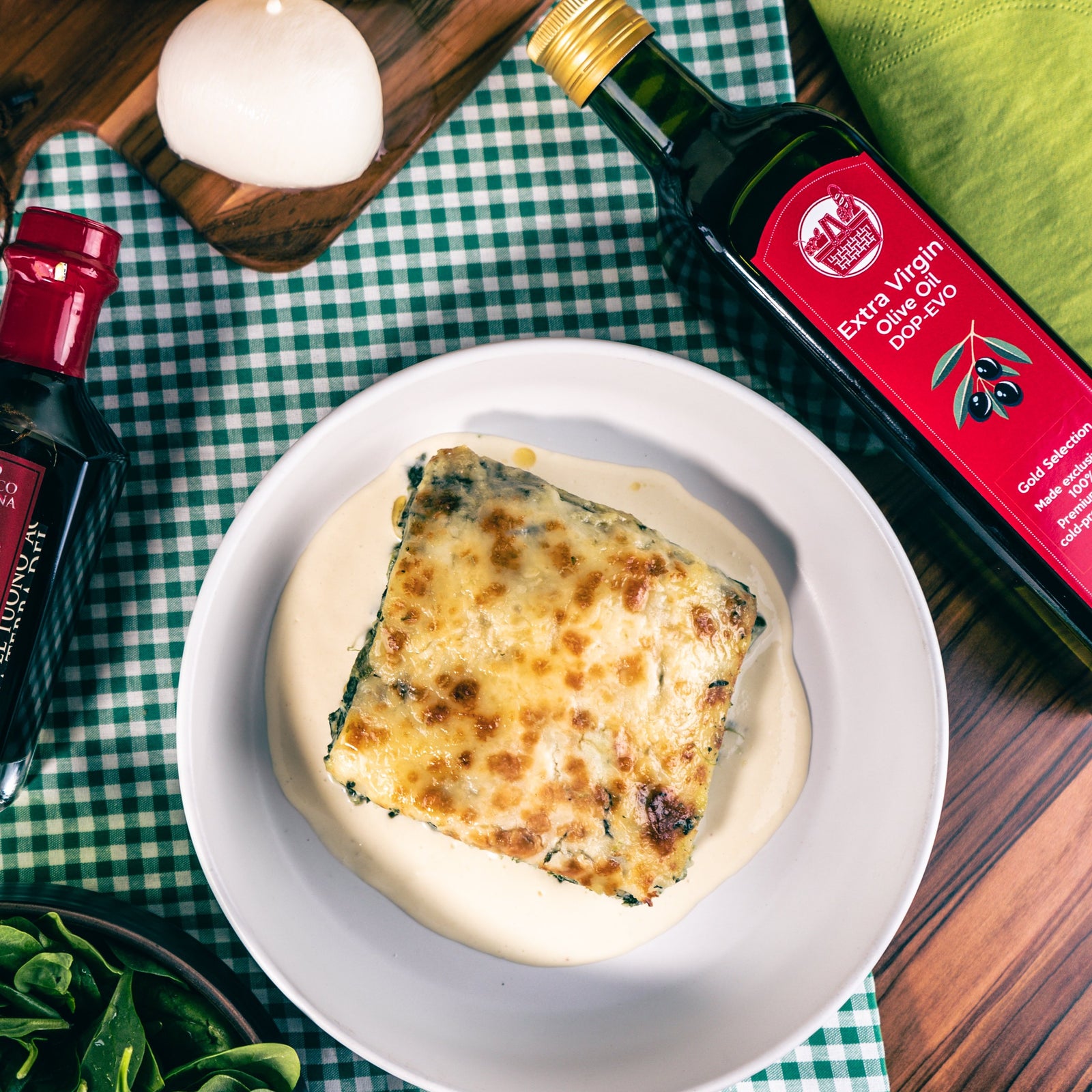 BAKED SPINACH - 550g approx. - 2 Portions - Jet Italian Deli - JID-GA-HO - ROCKFOODS BANGKOK - Italian food - Italian grocery - Food delivery - Thailand - Wine - Truffle - Pasta - Cheese
