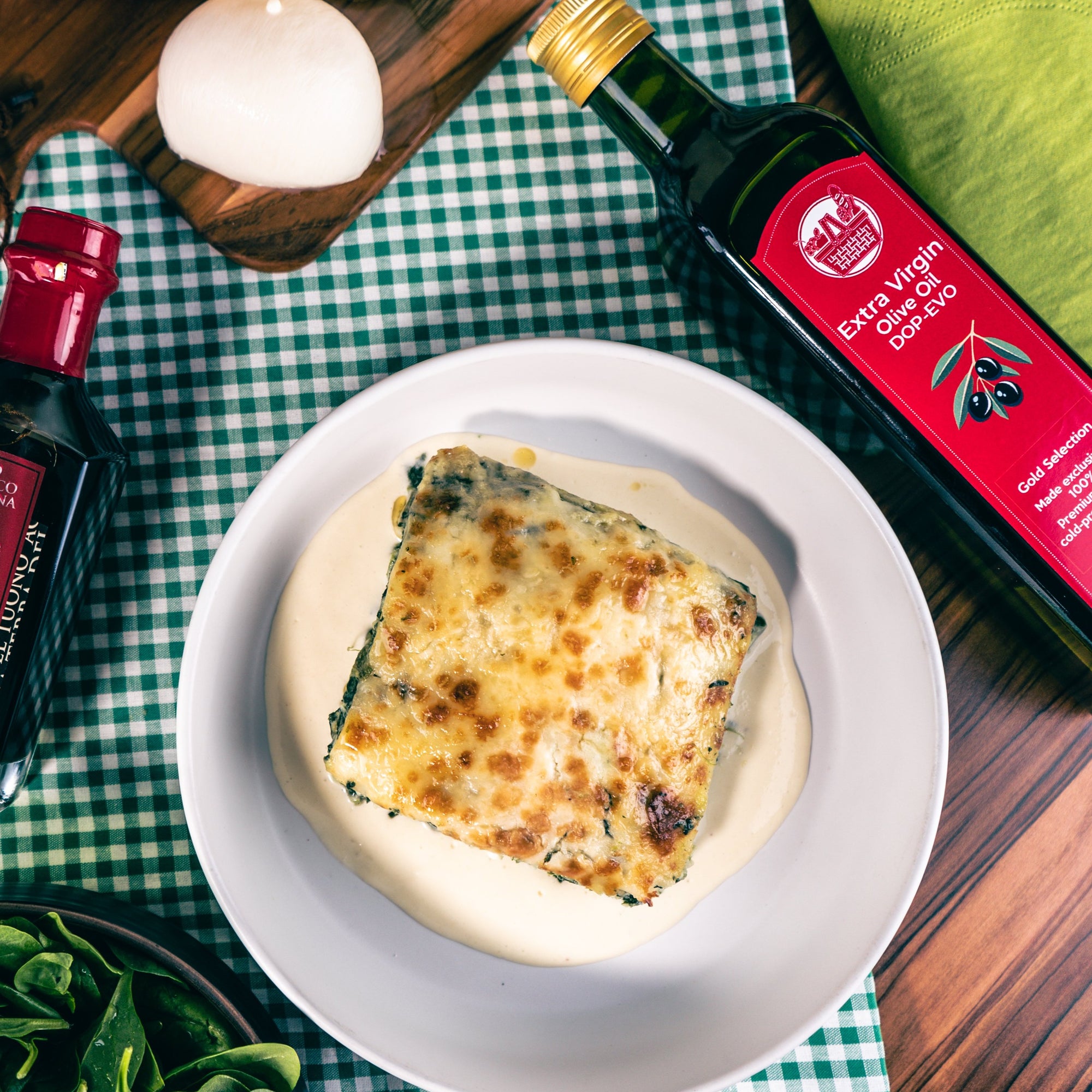 BAKED SPINACH - 550g approx. - 2 Portions - Jet Italian Deli - JID-GA-HO - ROCKFOODS BANGKOK - Italian food - Italian grocery - Food delivery - Thailand - Wine - Truffle - Pasta - Cheese