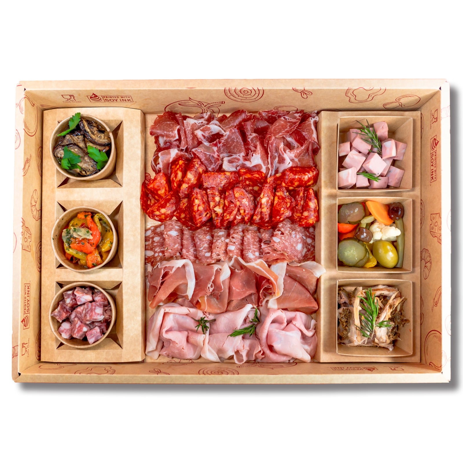 COLD CUTS - Affettati misti - Classic8 - 249 THB per Person - Jet Italian Deli - JID-GA-BOX-READYTOEAT - Jet Italian Deli - Italian food - Italian grocery - Food delivery - Thailand - Wine - Truffle - Pasta - Cheese