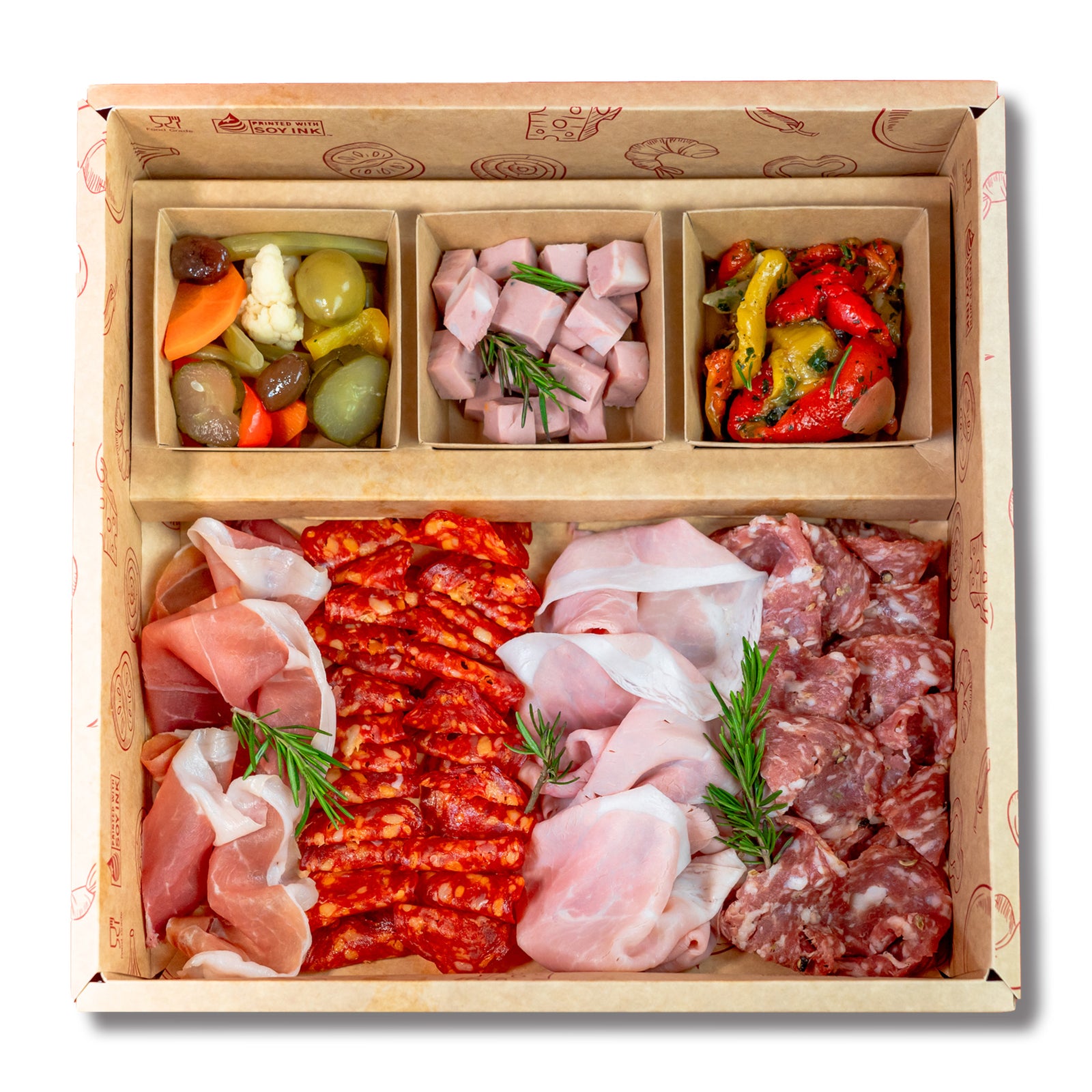 COLD CUTS - Affettati misti - Classic4 - 249 THB per Person - Jet Italian Deli - JID-GA-BOX-READYTOEAT - Jet Italian Deli - Italian food - Italian grocery - Food delivery - Thailand - Wine - Truffle - Pasta - Cheese