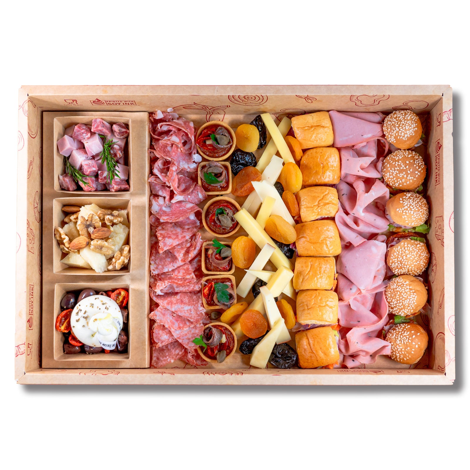 APERITIVO MIX - Deluxe8 - 449 THB per Person - Jet Italian Deli - JID-GA-BOX-READYTOEAT - Jet Italian Deli - Italian food - Italian grocery - Food delivery - Thailand - Wine - Truffle - Pasta - Cheese