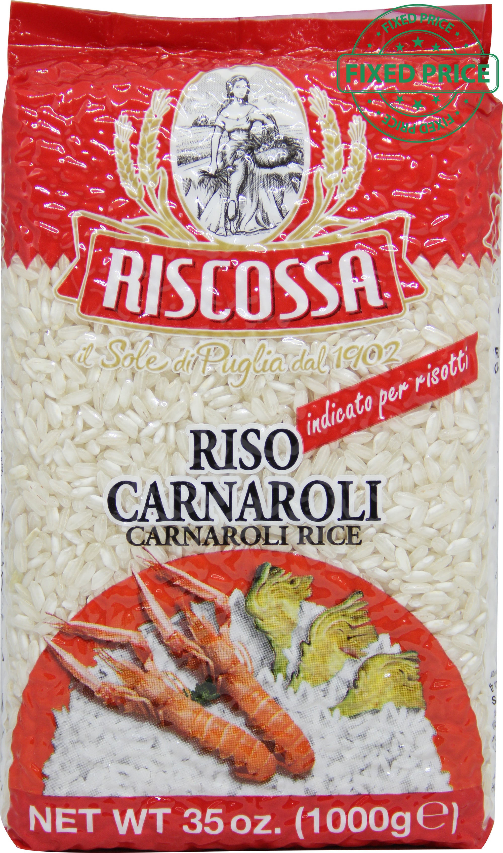 RISCOSSA CARNAROLI RICE 1 Kg - Jet Italian Deli - JID-DR-LO - EWTH - Italian food - Italian grocery - Food delivery - Thailand - Wine - Truffle - Pasta - Cheese