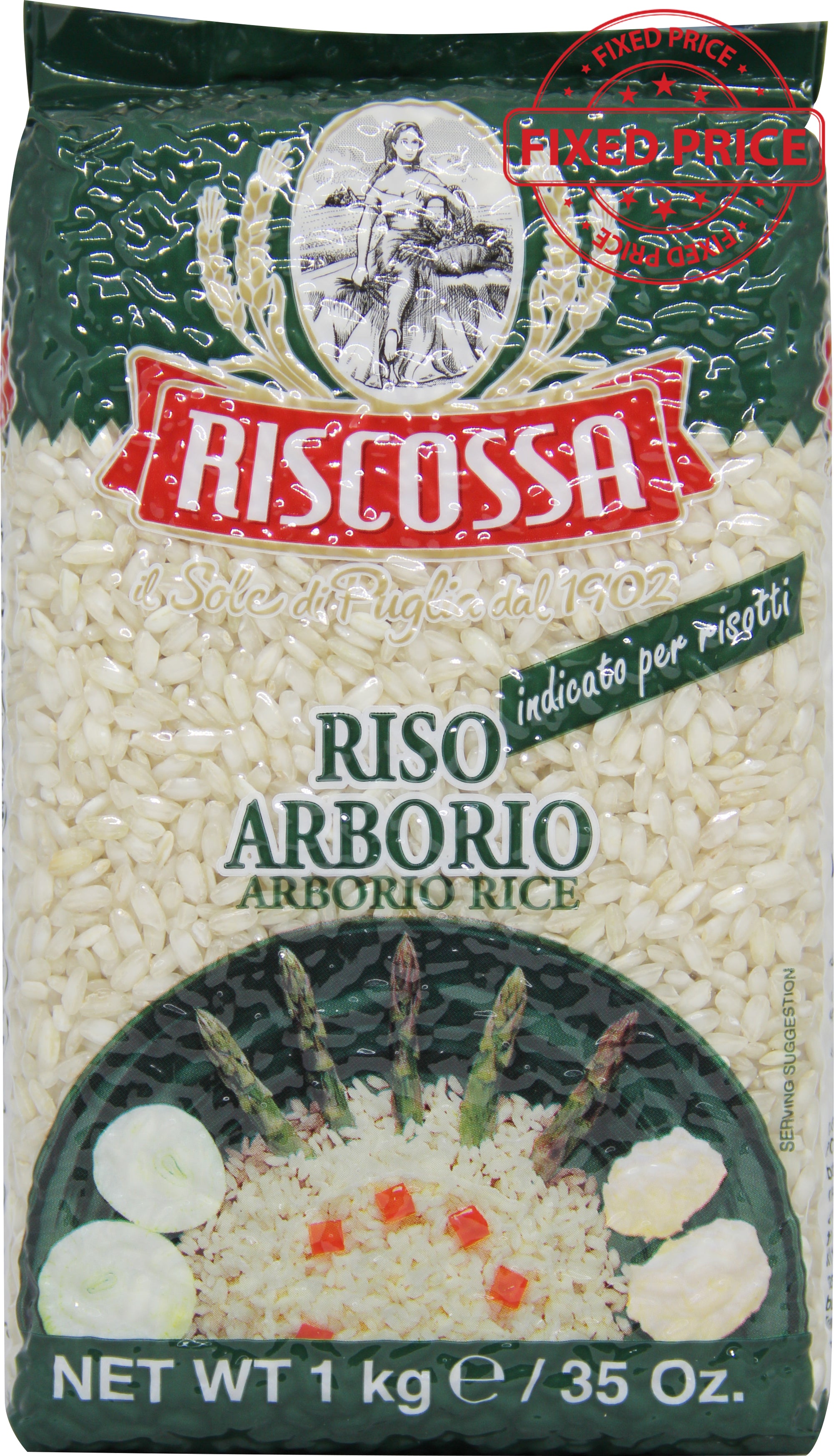 RISCOSSA ARBORIO RICE 1 Kg - Jet Italian Deli - JID-DR-LO - EWTH - Italian food - Italian grocery - Food delivery - Thailand - Wine - Truffle - Pasta - Cheese