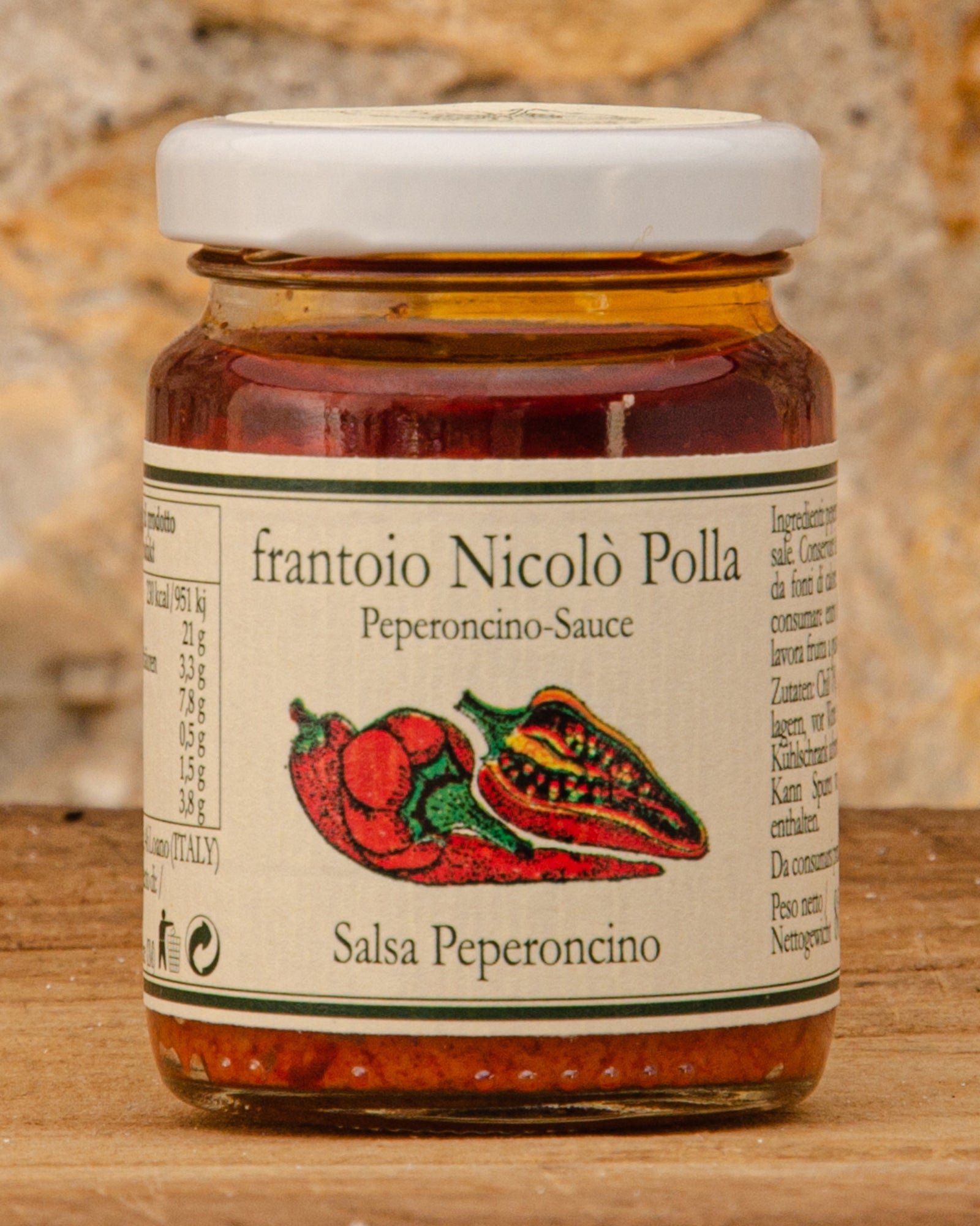 POLLA - HOT CHILLI PASTA SAUCE IN EVO - 80g - Jet Italian Deli - JID-DR-IM - OLEIFICIO POLLA NICOLO' - Italian food - Italian grocery - Food delivery - Thailand - Wine - Truffle - Pasta - Cheese