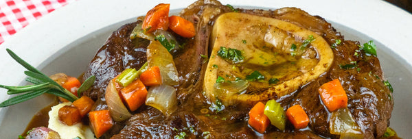 OSSOBUCO ALLA MILANESE Braised Veal Shank Milanese style Suitable