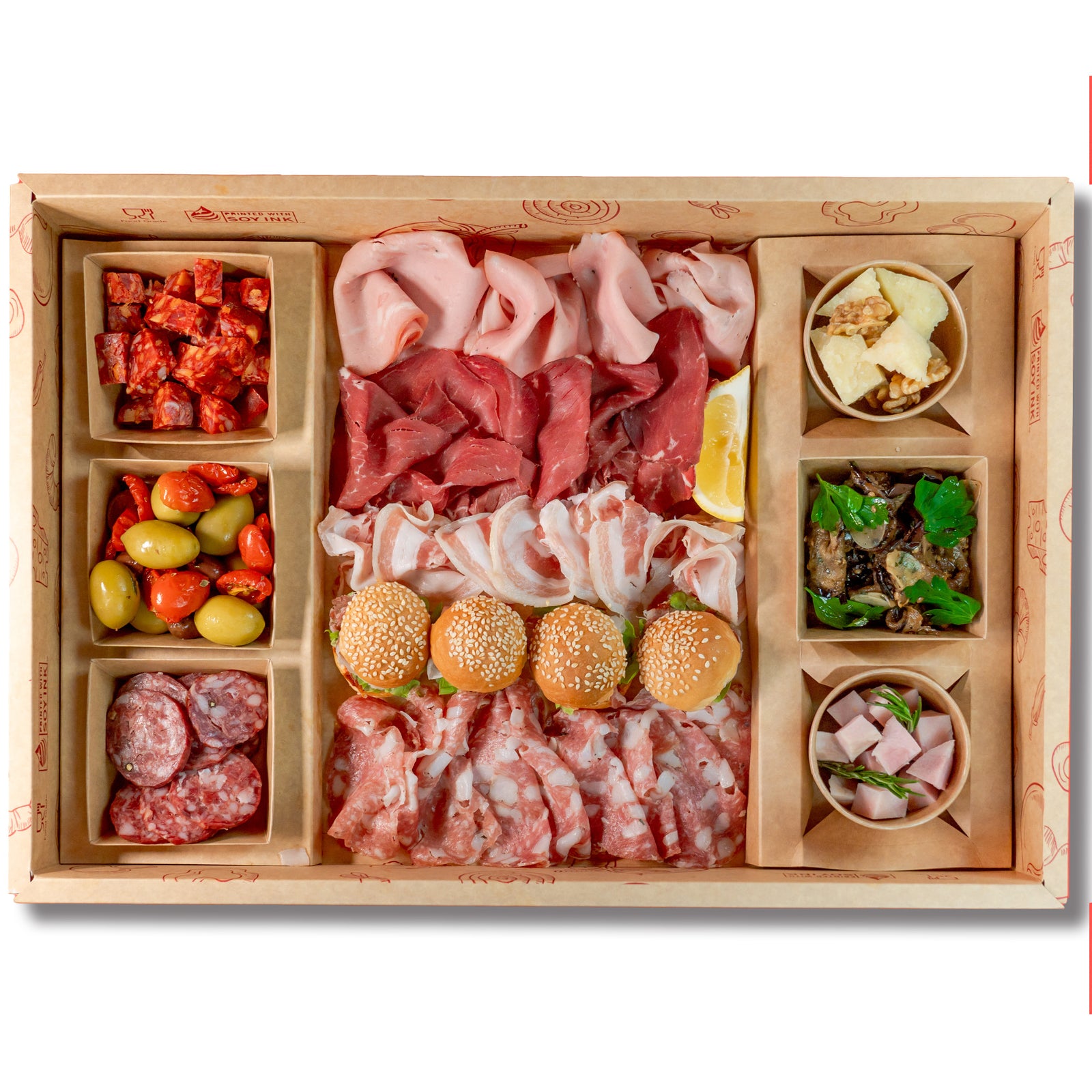 APERITIVO MIX - Classic8 - 249 THB per Person - Jet Italian Deli - JID-GA-BOX-READYTOEAT - Jet Italian Deli - Italian food - Italian grocery - Food delivery - Thailand - Wine - Truffle - Pasta - Cheese