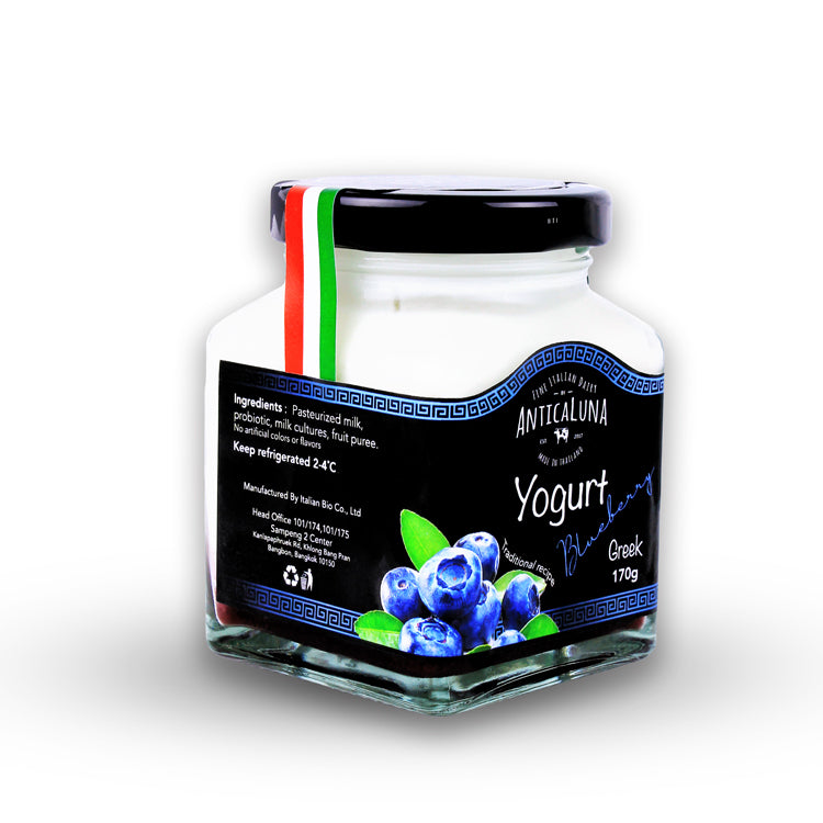 ANTICALUNA - GREEK YOGURT BLUEBERRY - 170g - Jet Italian Deli - JID-DA-LP - ITALIAN BIO CO - Italian food - Italian grocery - Food delivery - Thailand - Wine - Truffle - Pasta - Cheese
